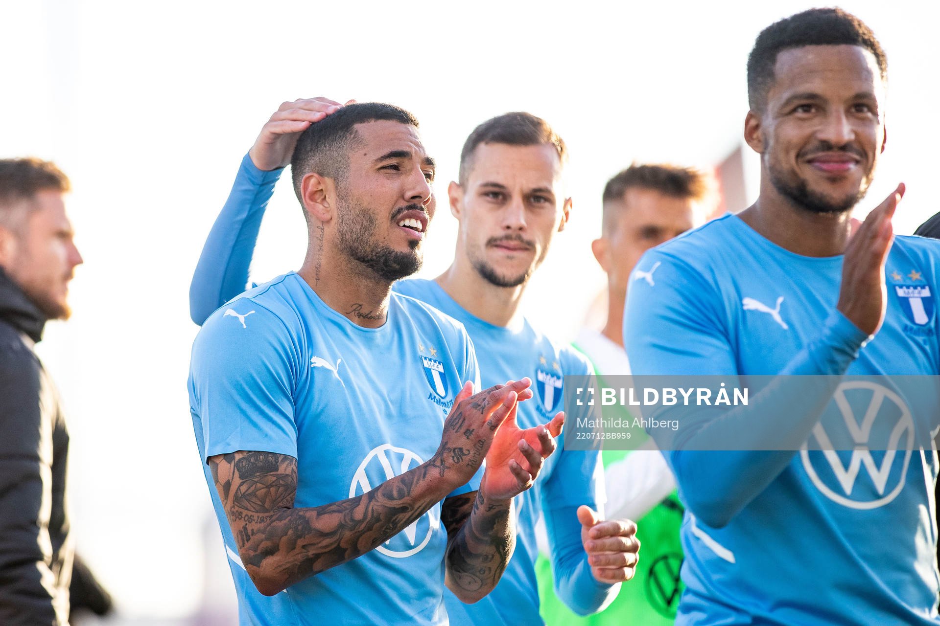 Sergio Pena and Veljko Birmancevic of Malmö FF