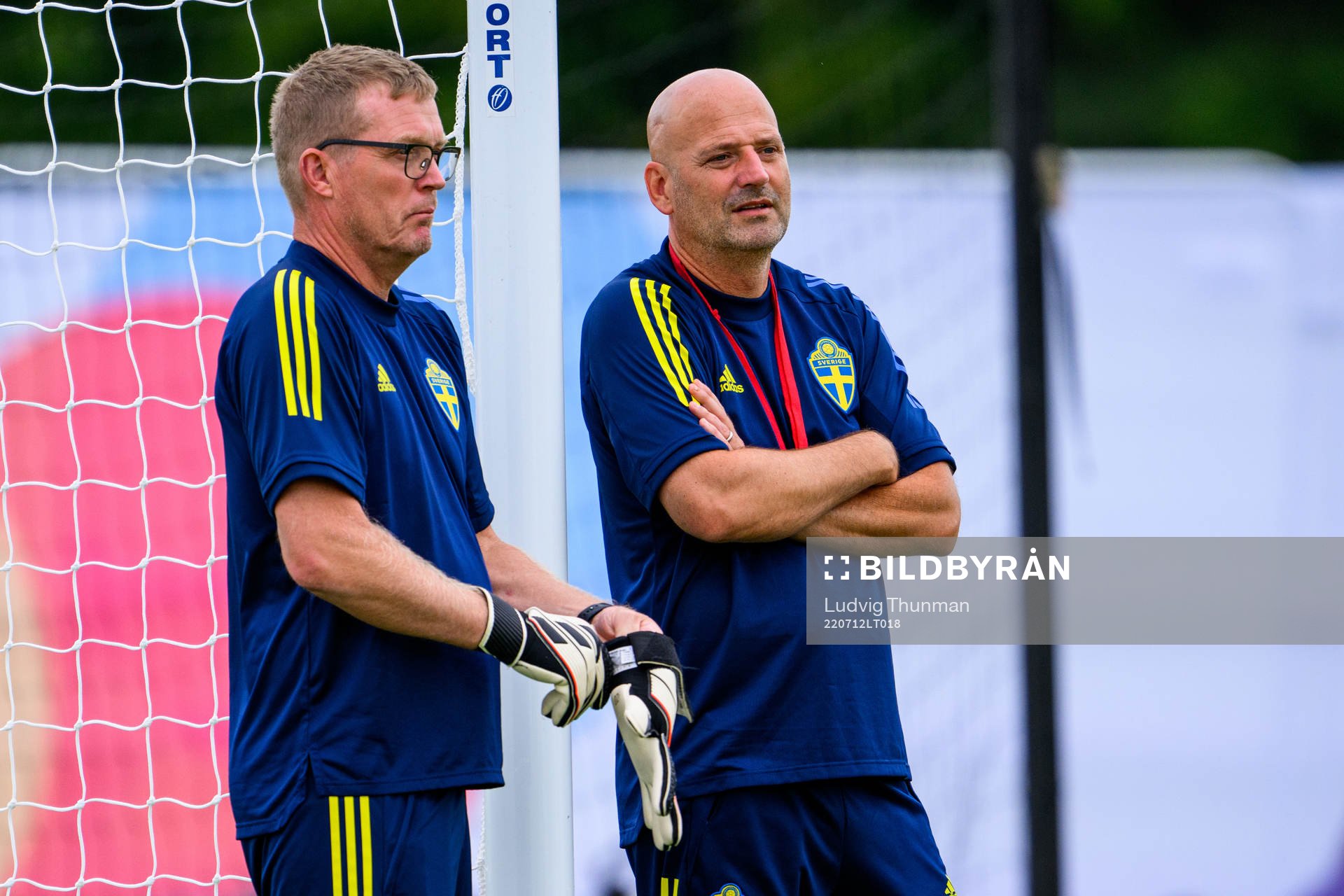 Leif Troedsson, goalkeeper coach and Magnus Wikman,