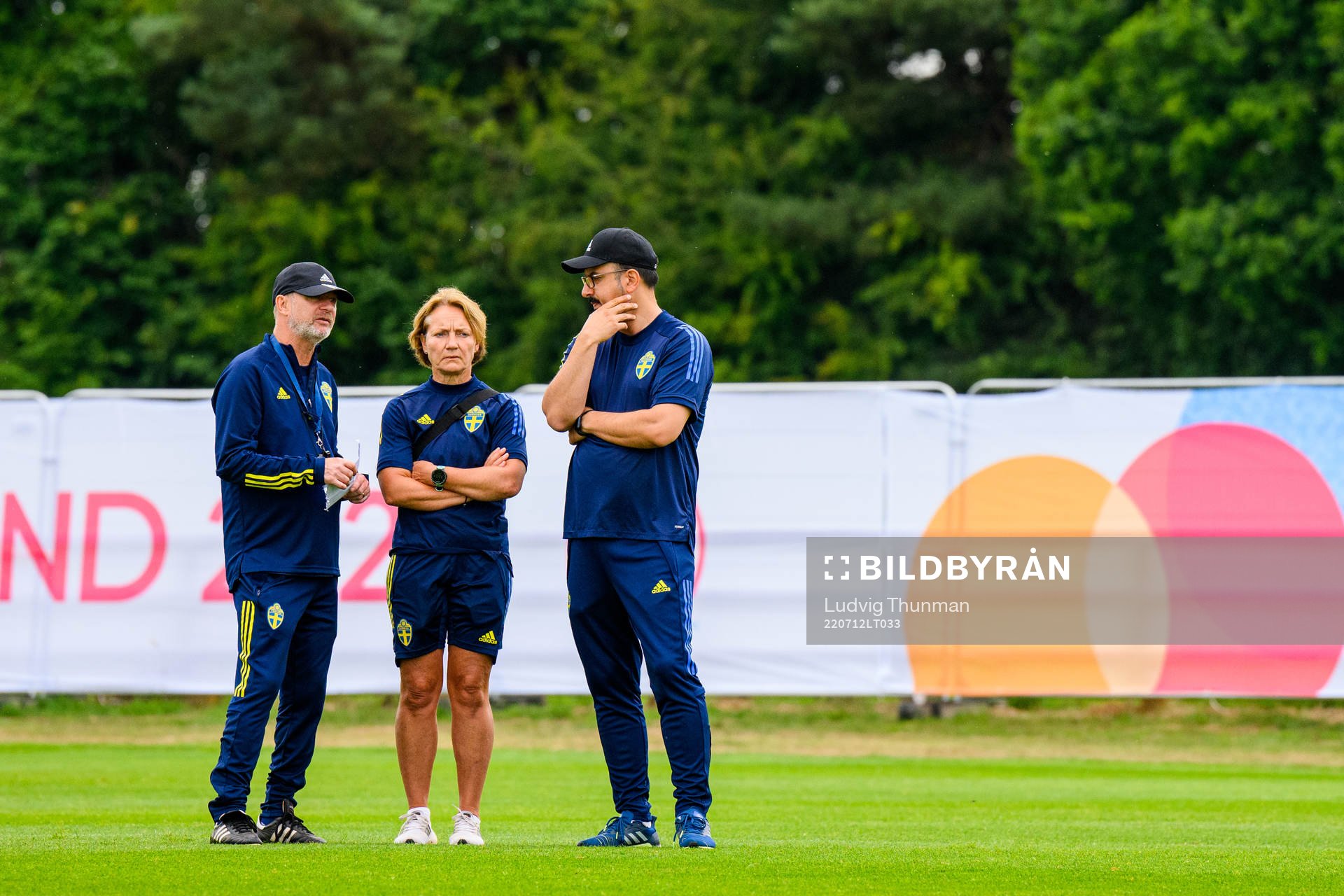 Peter Gerhardsson, head coach, Annica Näsmark, physio and
