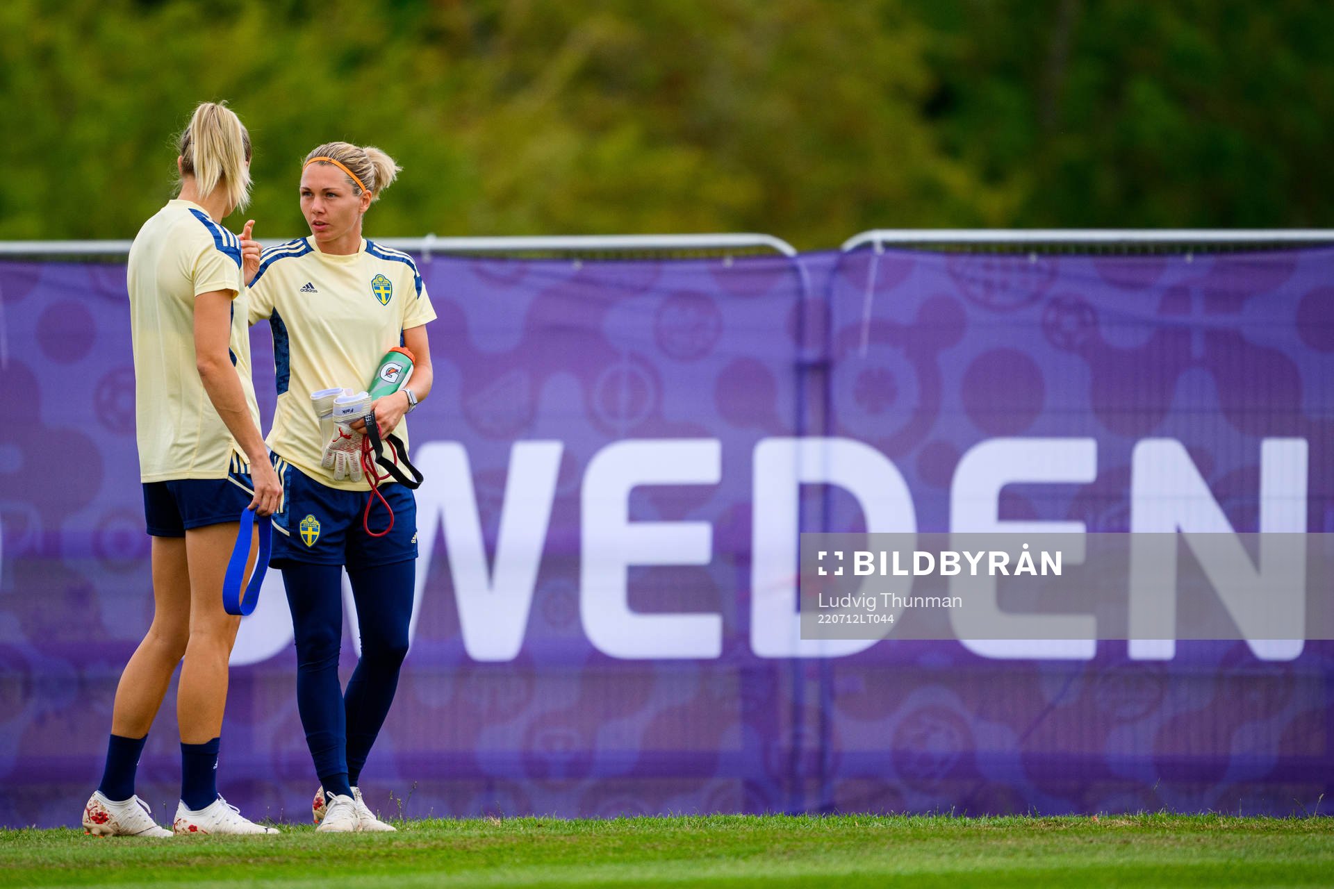 Goalkeeper Jennifer Falk of the Swedish women's national