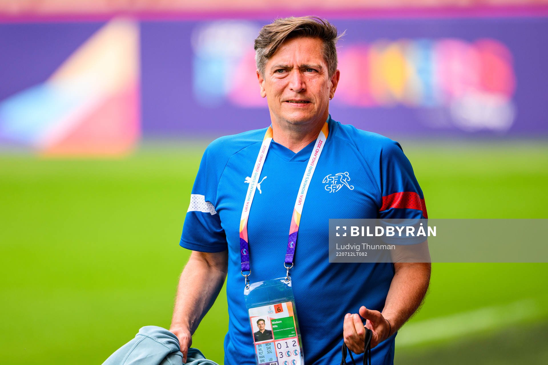 Head coach Nils Nielsen of the Swiss women's national
