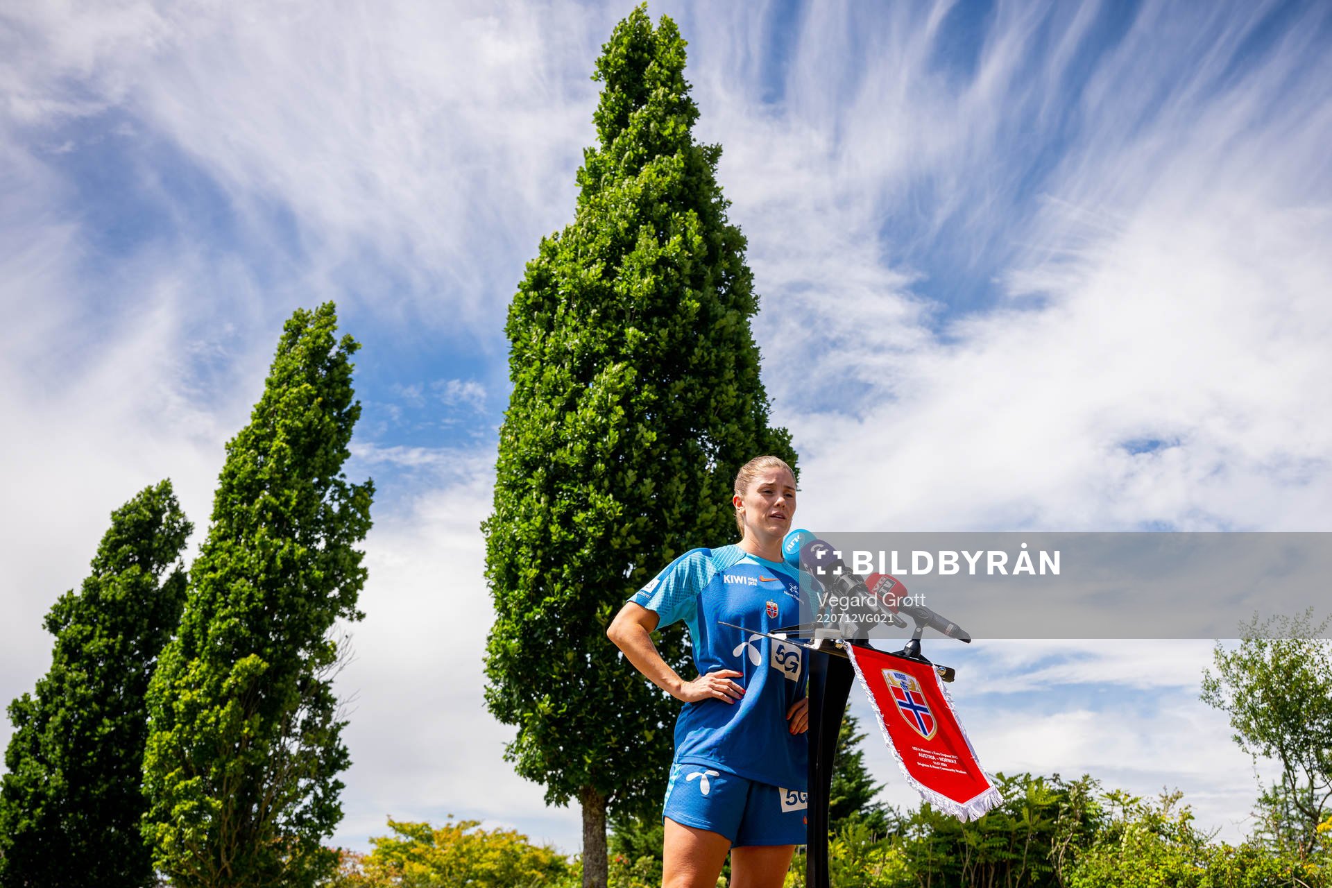 Maren Mjelde of the Norwegian national football team at a