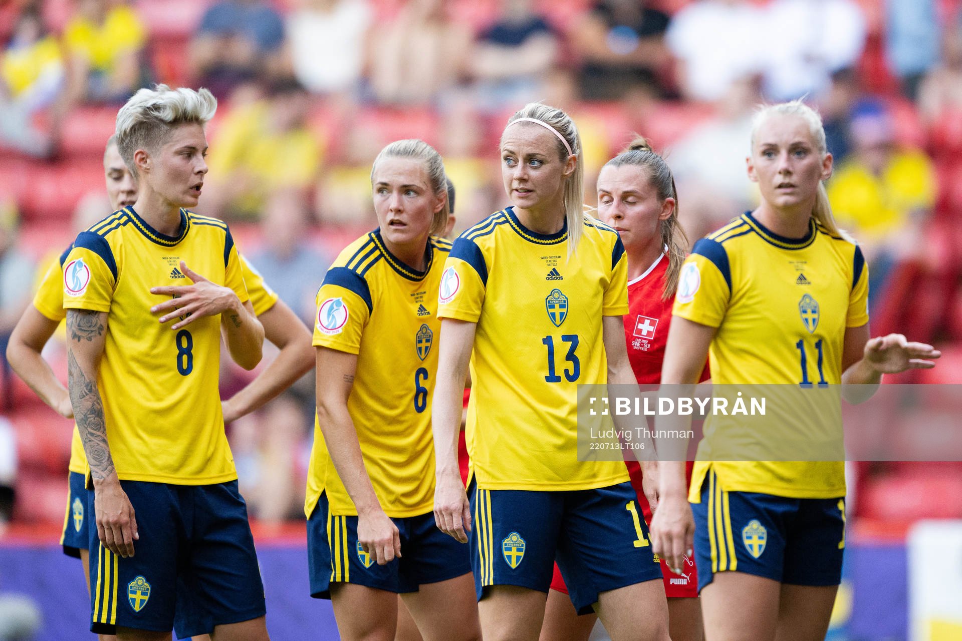 Lina Hurtig, Magdalena Eriksson, Amanda Ilestedt and Stina