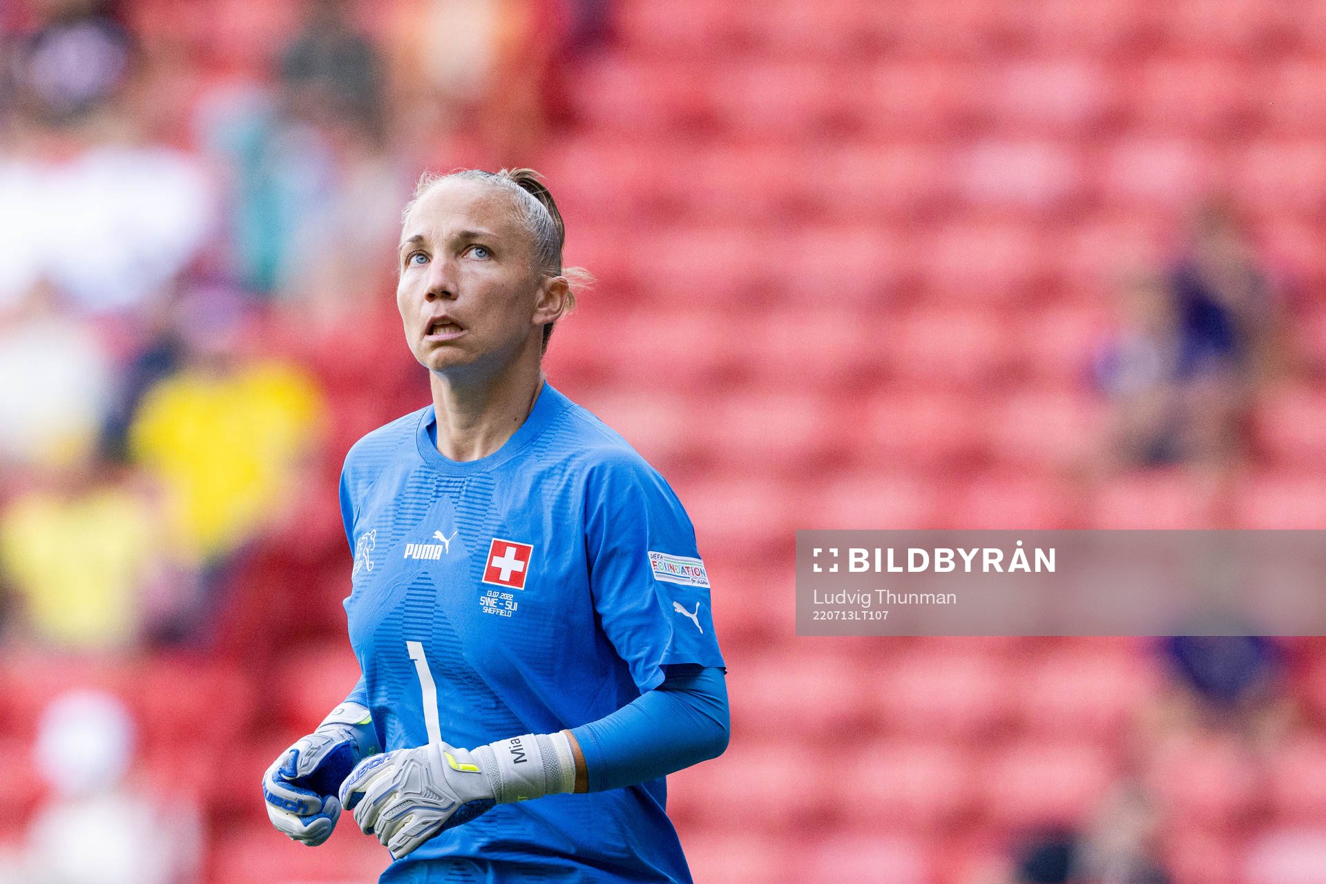 Goalkeeper Gaelle Thalmann of Switzerland