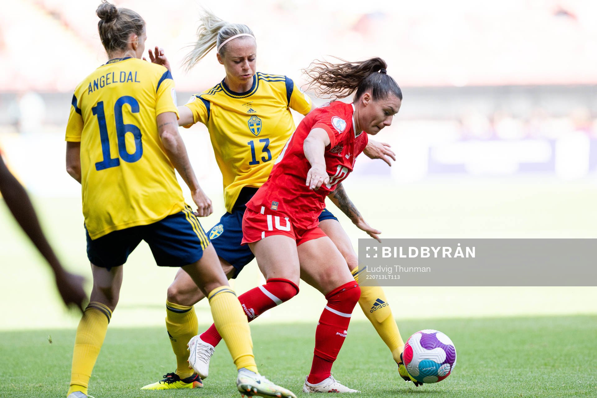 Ramona Bachmann of Switzerland against Filippa Angeldahl