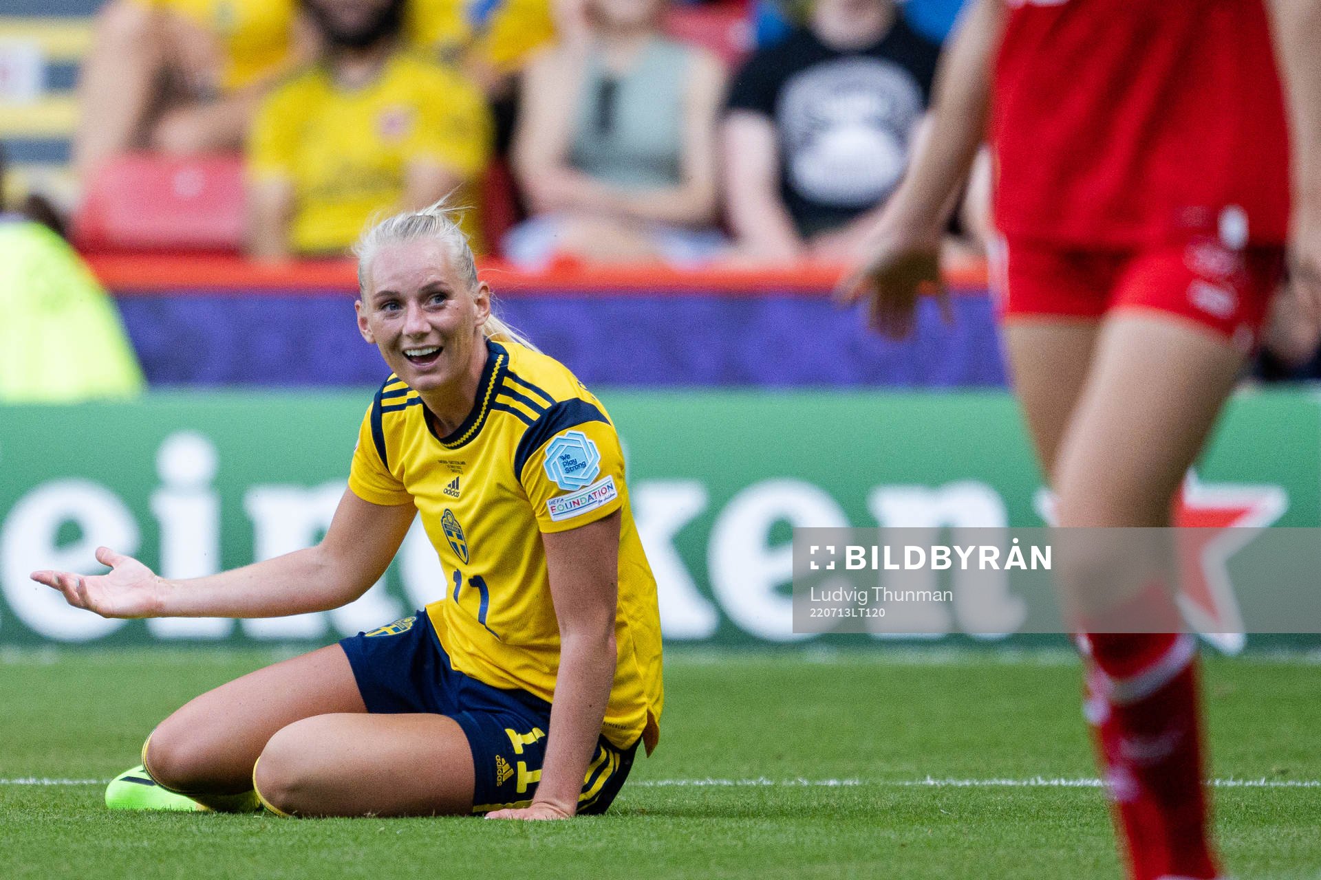 Stina Blackstenius of Sweden reacts