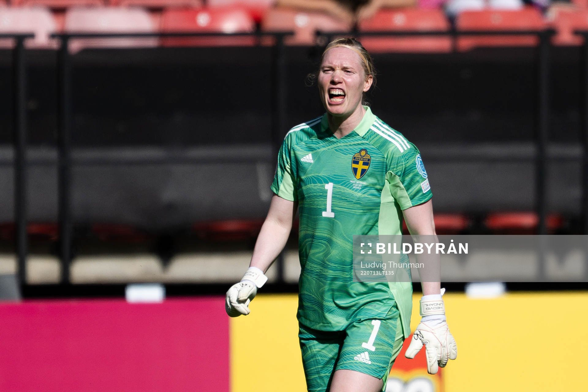 Goalkeeper Hedvig Lindahl of Sweden