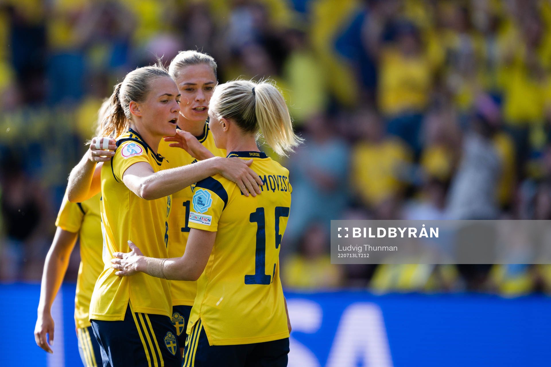 Fridolina Rolfö, Rebecka Blomqvist and Magdalena Eriksson
