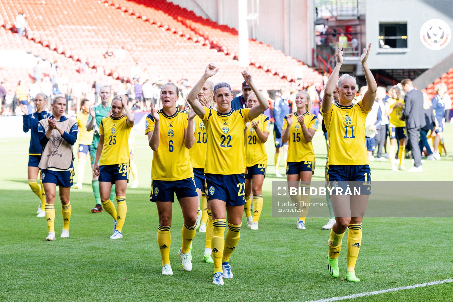 Magdalena Eriksson , Olivia Schough and Stina Blackstenius