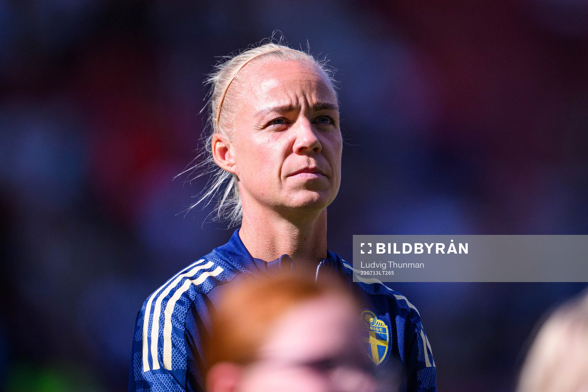 Caroline Seger of Sweden ahead of the UEFA Women's Euro 2022 group stage match between Sweden and Switzerland on July 13, 2022 in Sheffield.