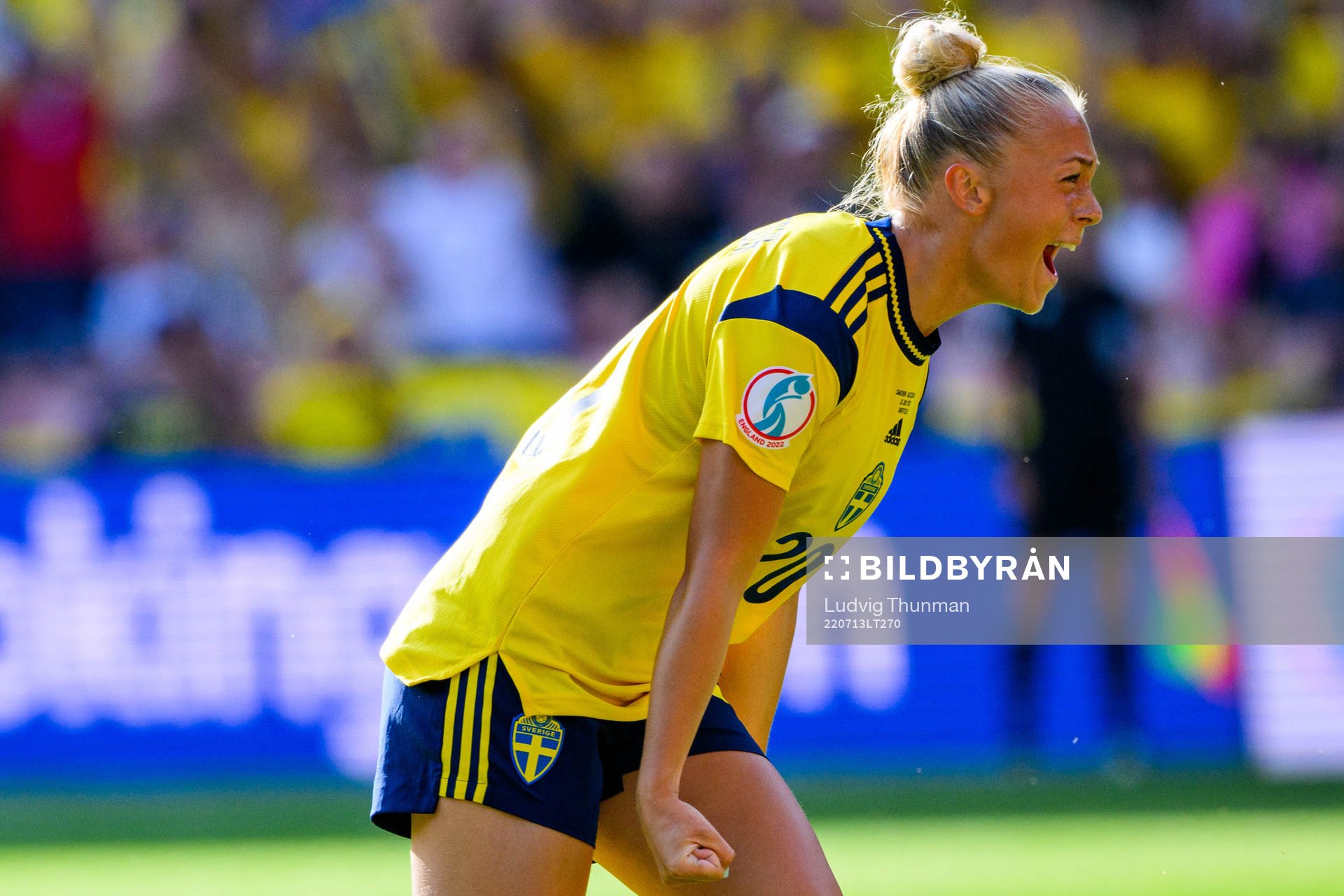 Hanna Bennison of Sweden celebrates