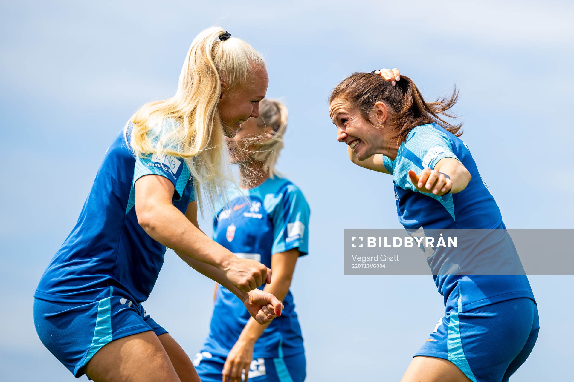 Maria Thorisdottir and Tuva Hansen of the Norwegian