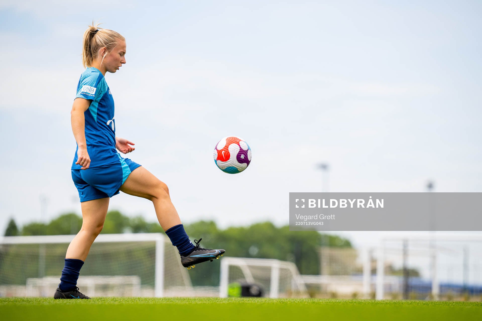 Thea Bjelde of the Norwegian national football team at a