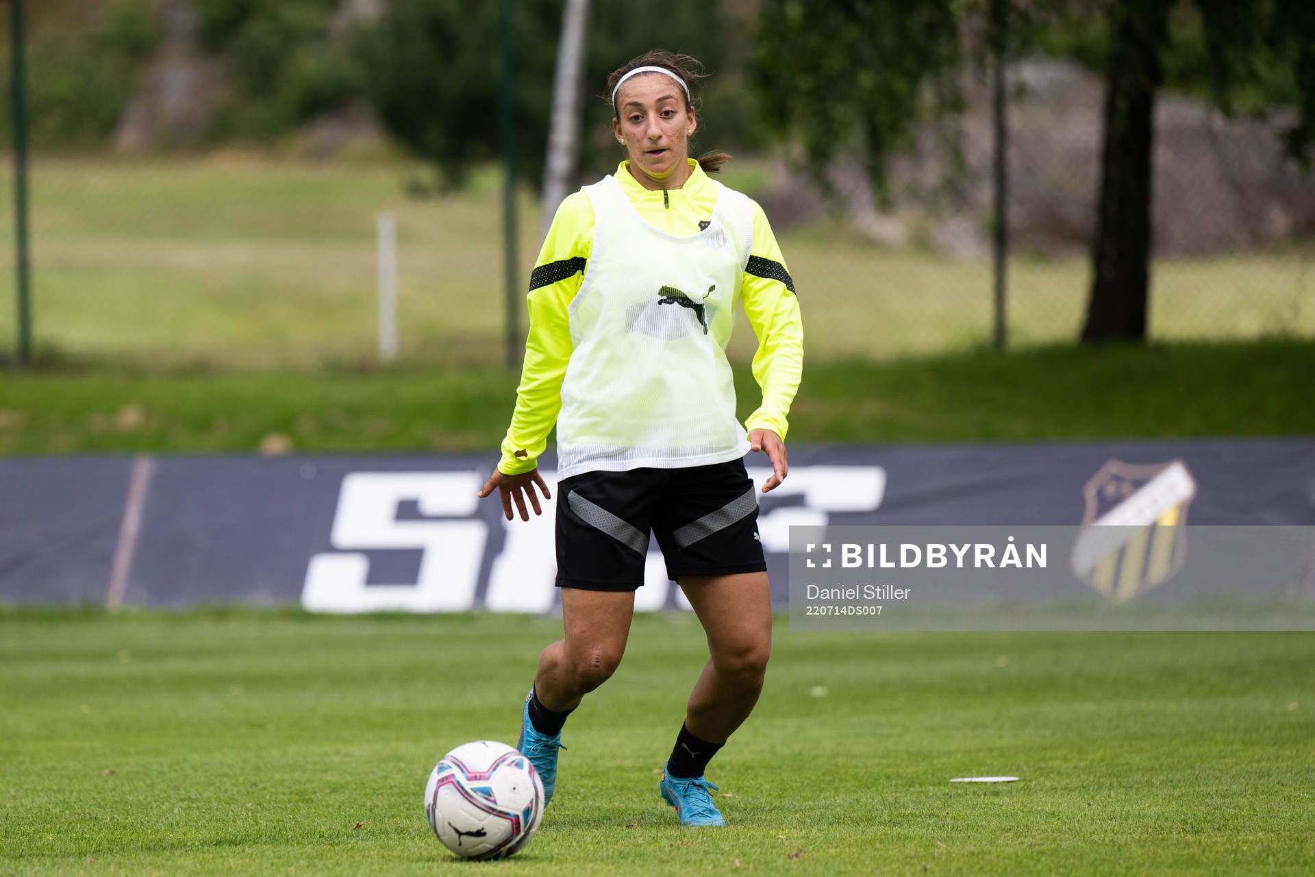 Rosa Kafaji under en träning med Häckens damlag den 14 juli 2022 i Göteborg. 