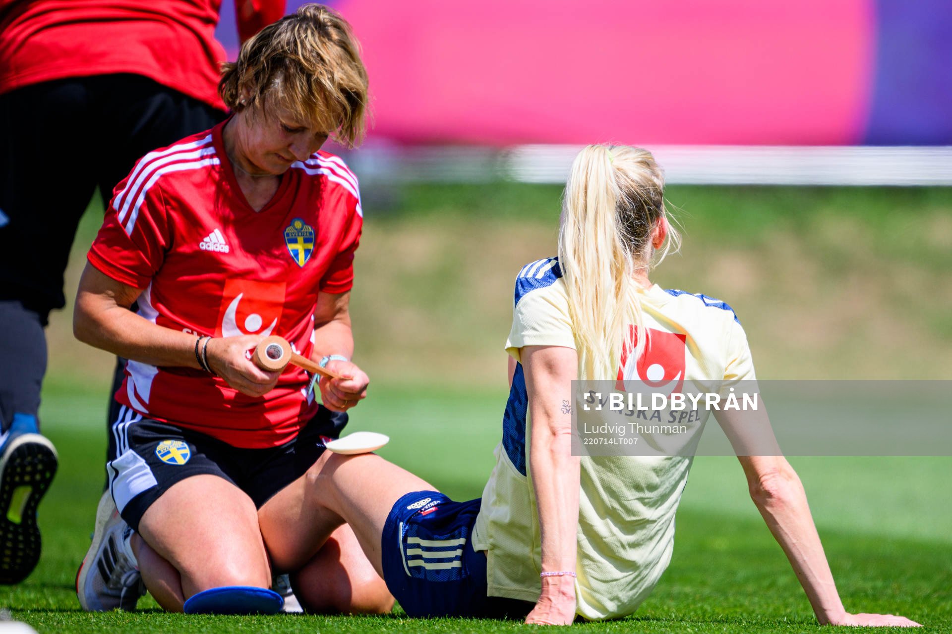 Annica Näsmark, physio and Sofia Jakobsson of the Swedish