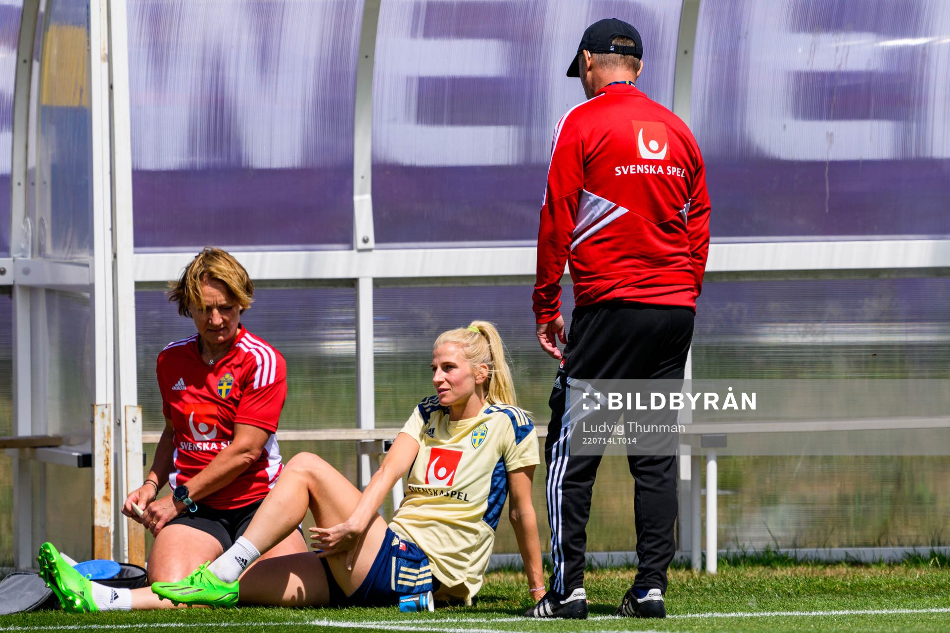 Annica Näsmark, physio, Sofia Jakobsson and Sofia