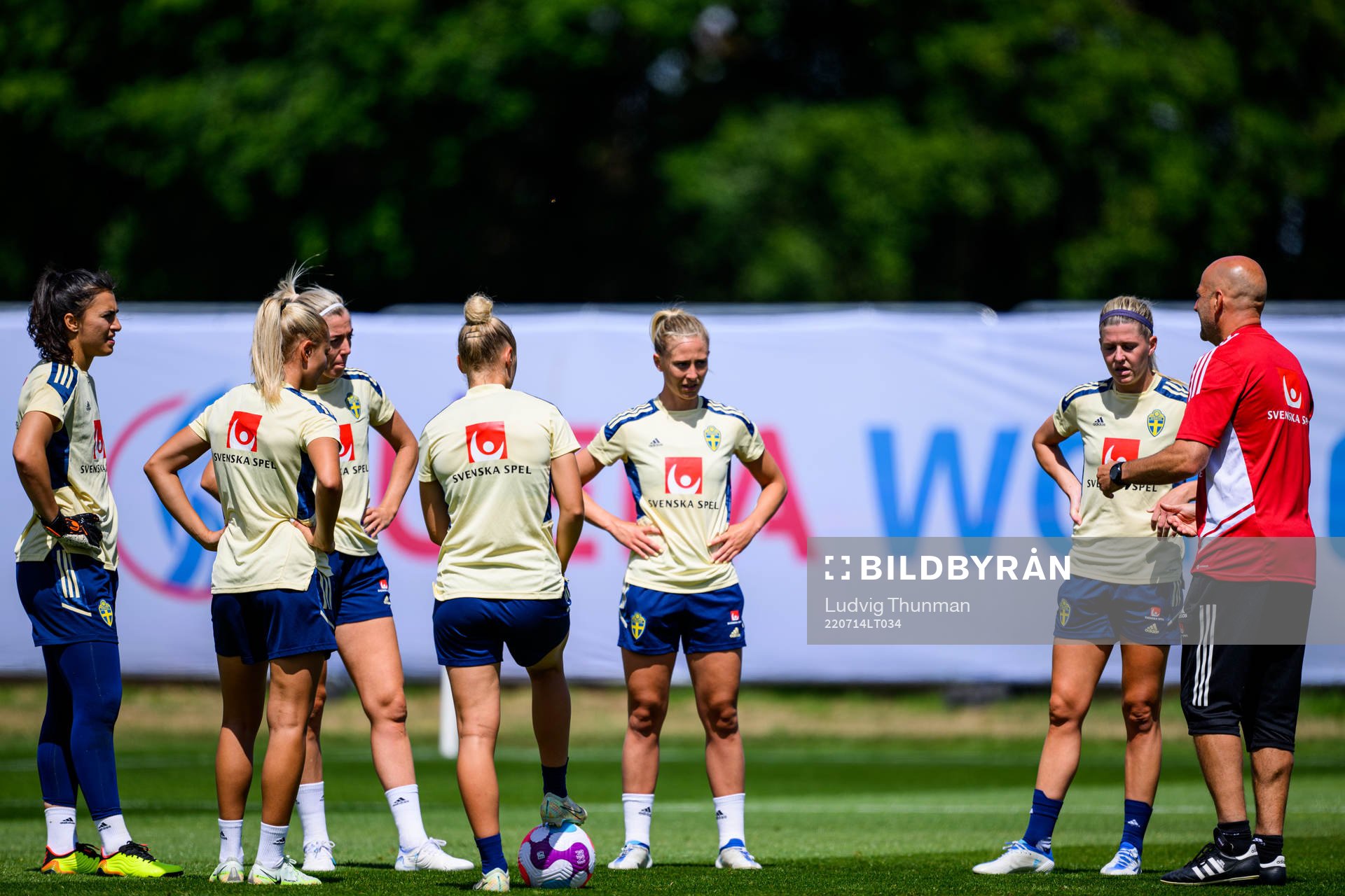 Players of the Swedish women's national football team