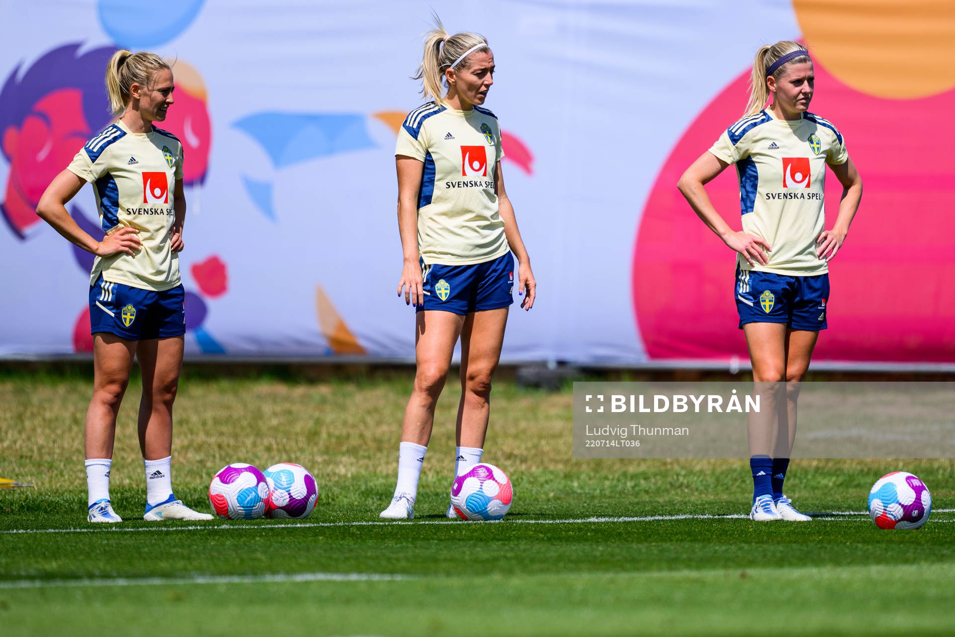 Rebecka Blomqvist, Linda Sembrant and Olivia Schough of the