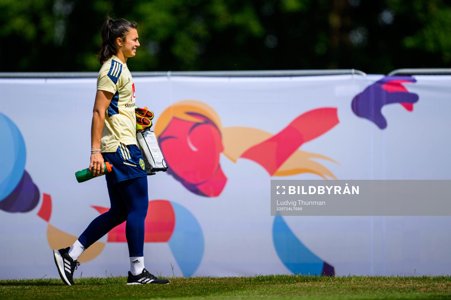 Goalkeeper Zecira Musovic of the Swedish women's national
