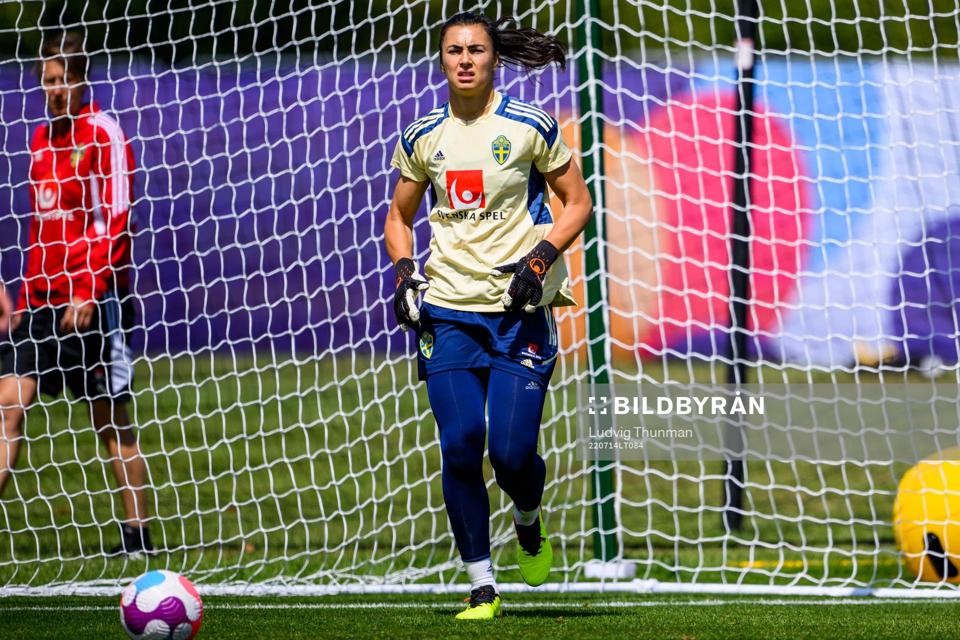 Goalkeeper Zecira Musovic of the Swedish women's national