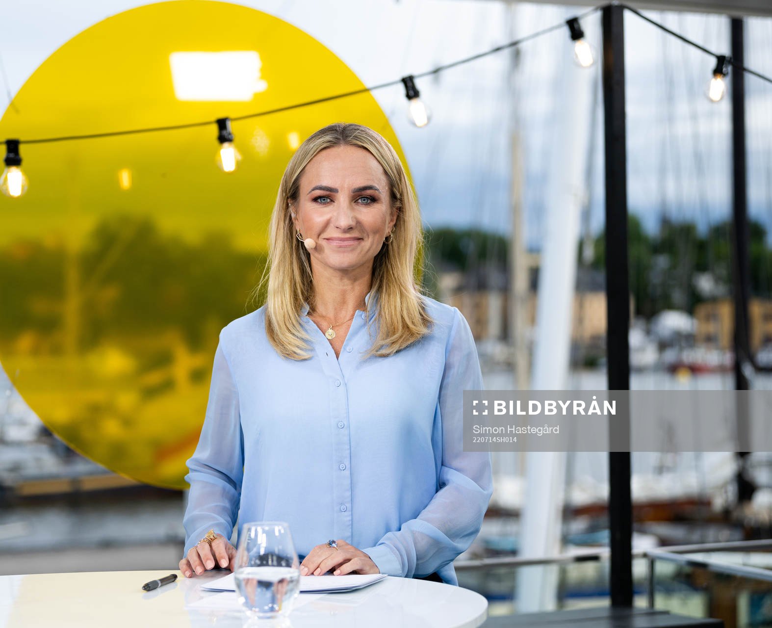 Frida Nordstrand i Tv4/Cmores EM-studio