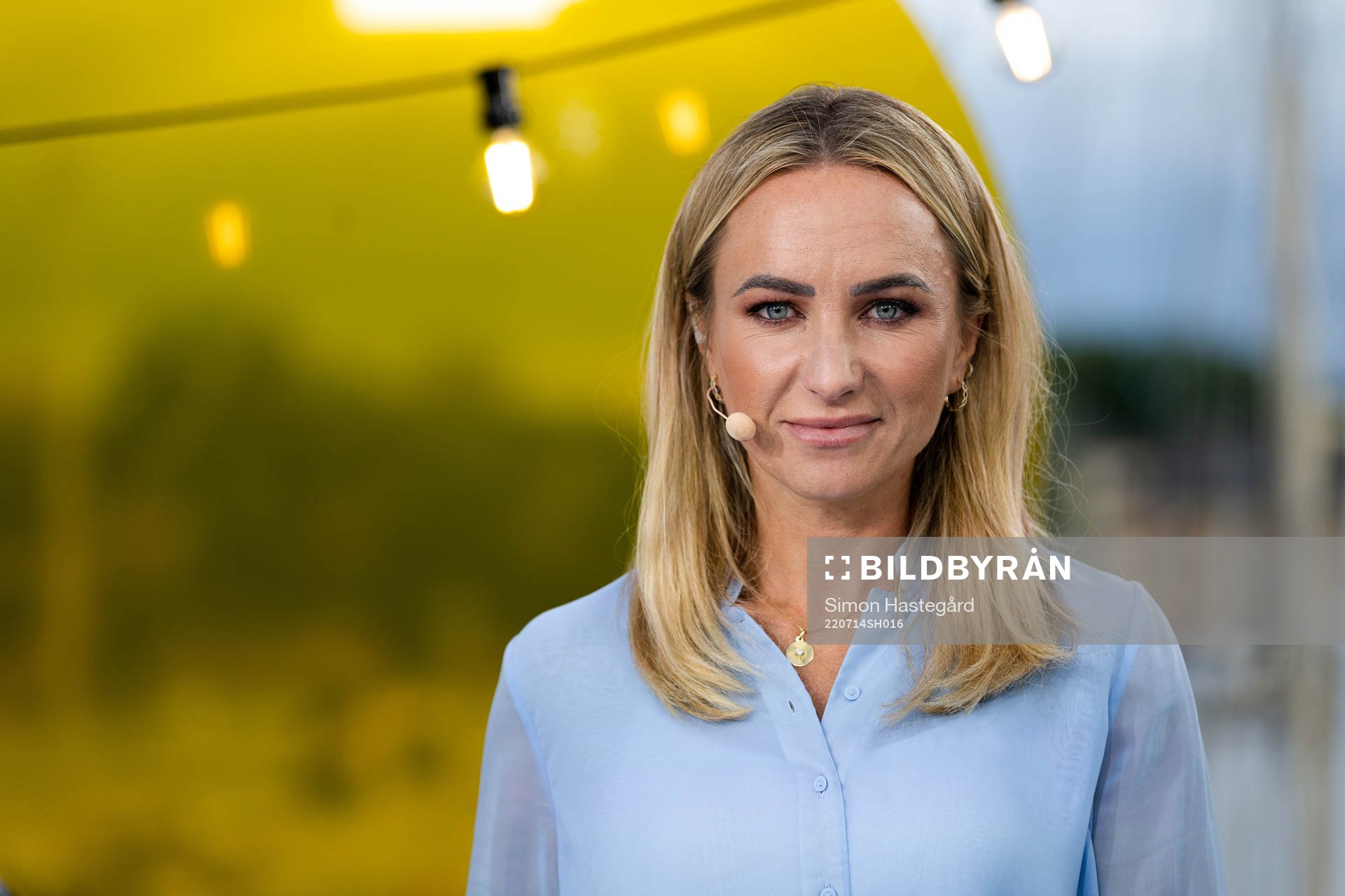 Frida Nordstrand i Tv4/Cmores EM-studio