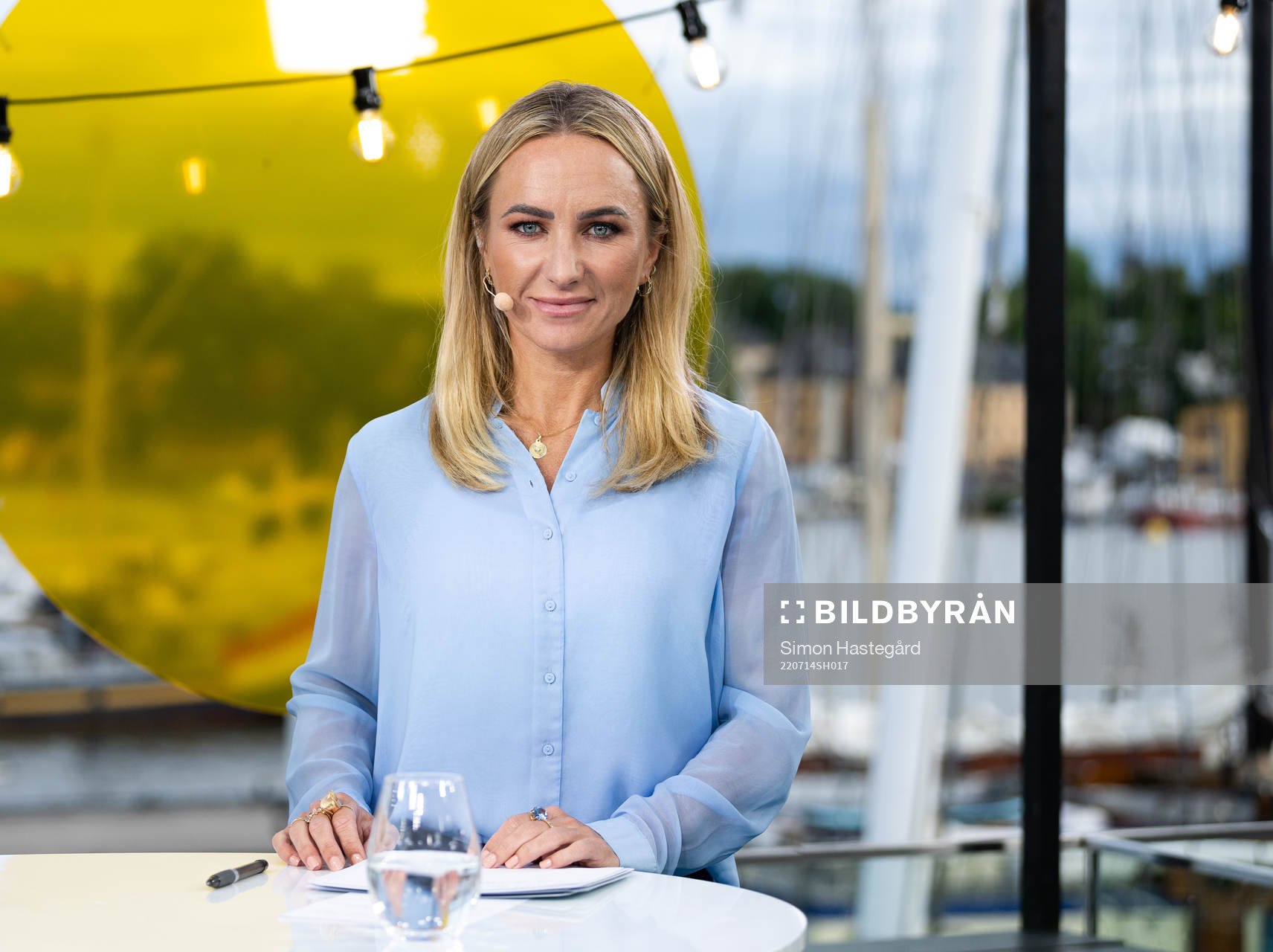 Frida Nordstrand i Tv4/Cmores EM-studio