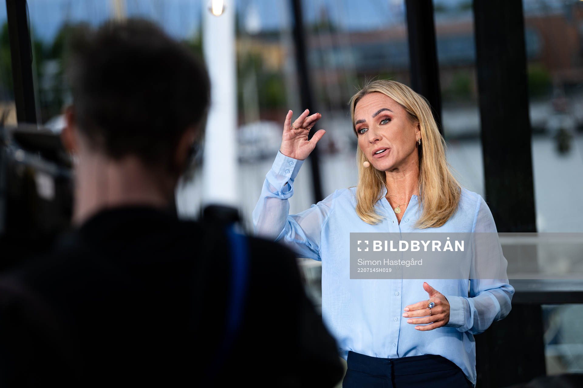 Frida Nordstrand i Tv4/Cmores EM-studio