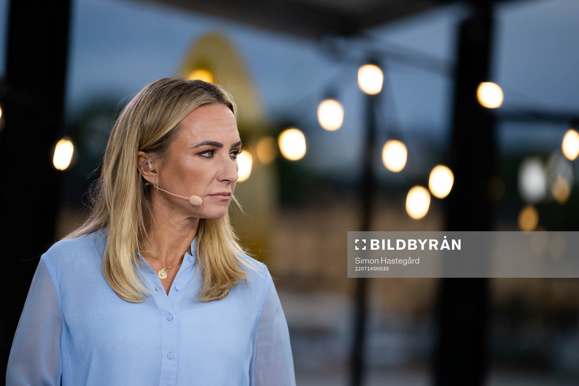 Frida Nordstrand i Tv4/Cmores EM-studio