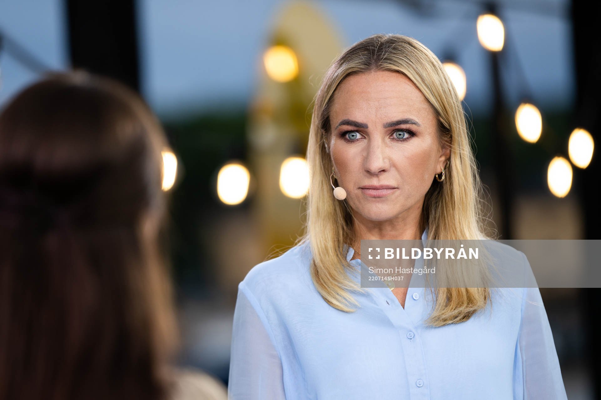 Frida Nordstrand i Tv4/Cmores EM-studio