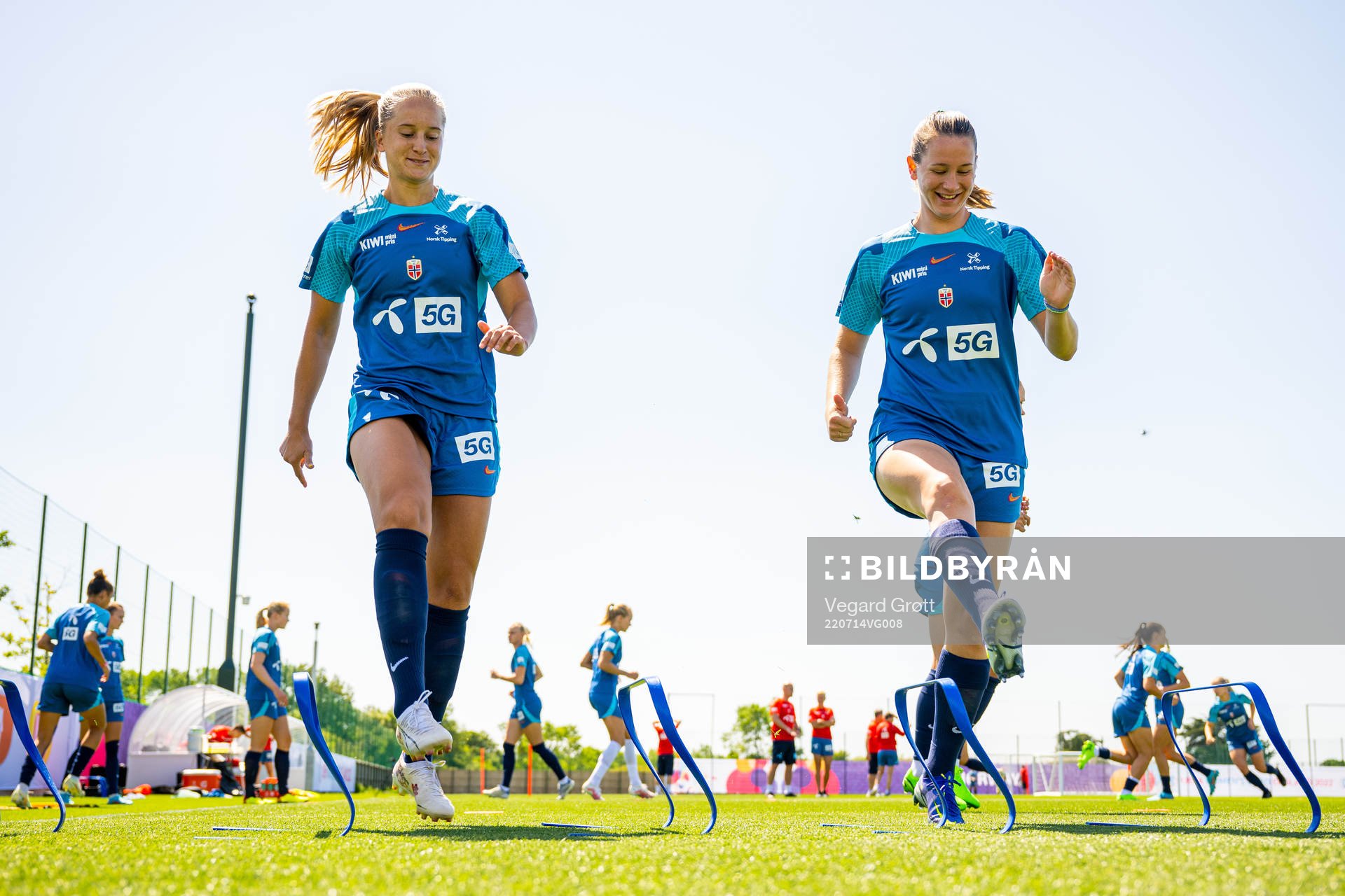 Amalie Eikeland and Elisabeth Terland of the Norwegian