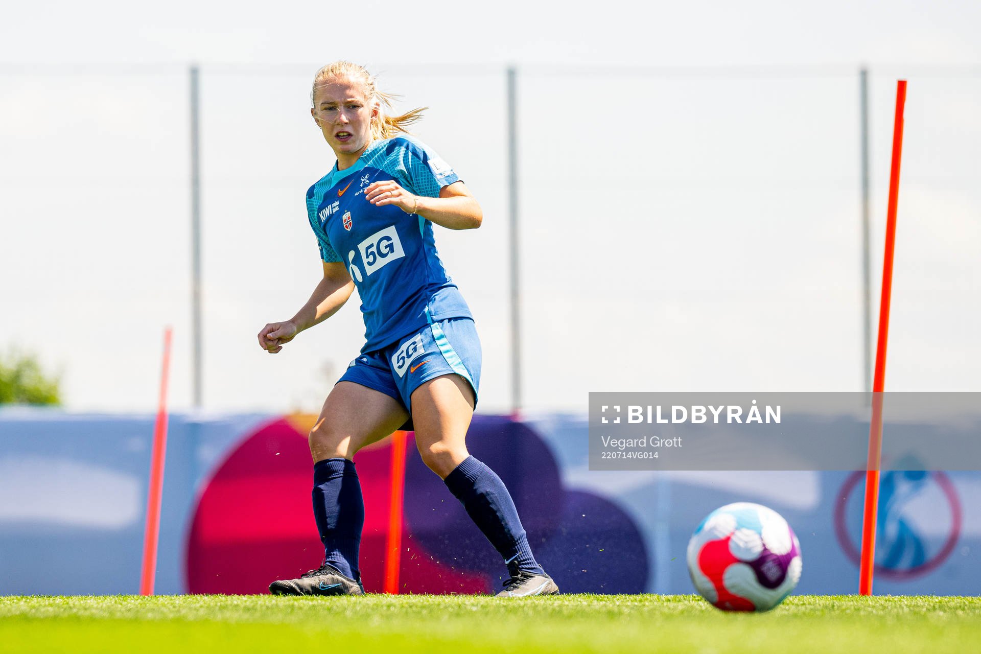 Thea Bjelde of the Norwegian national football team at a