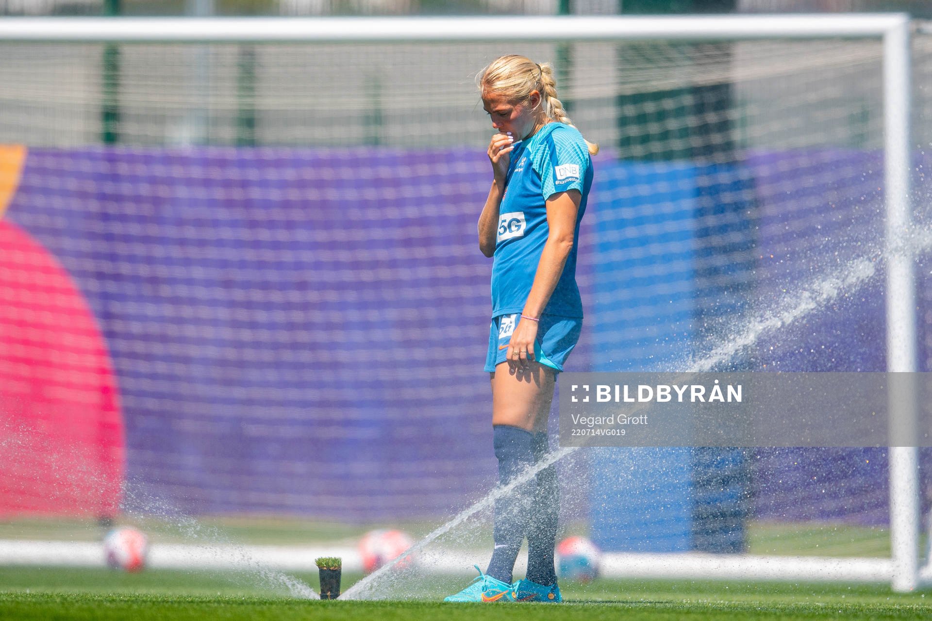 Guro Bergsvand of the Norwegian national football team at a