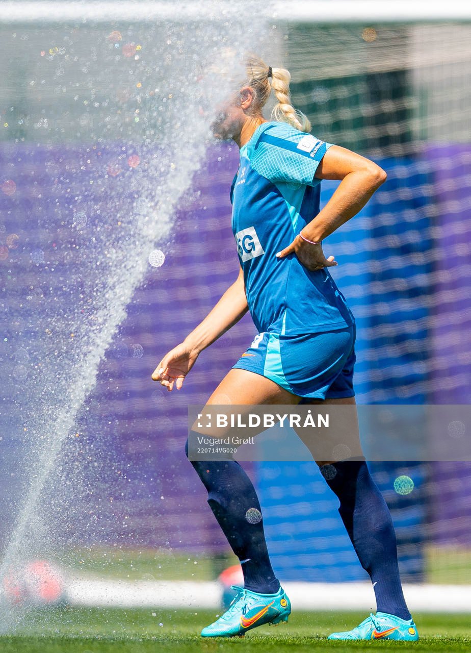 Guro Bergsvand of the Norwegian national football team at a