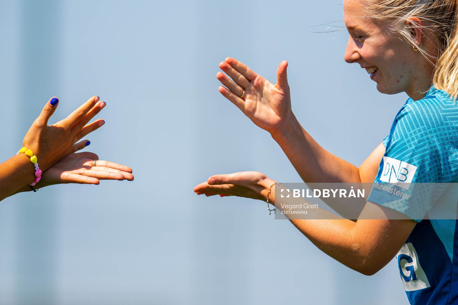 Thea Bjelde of the Norwegian national football team at a