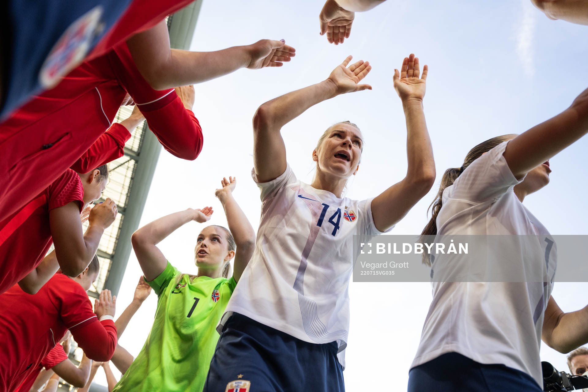 Ada Hegerberg of Norway ahead of the UEFA Women's Euro 2022 group stage match between Austria and Norway on July 15, 2022 in Brighton.