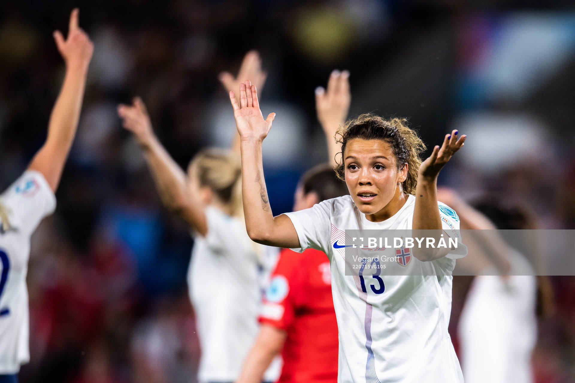 Celin Bizet Ildhusøy of Norway reacts