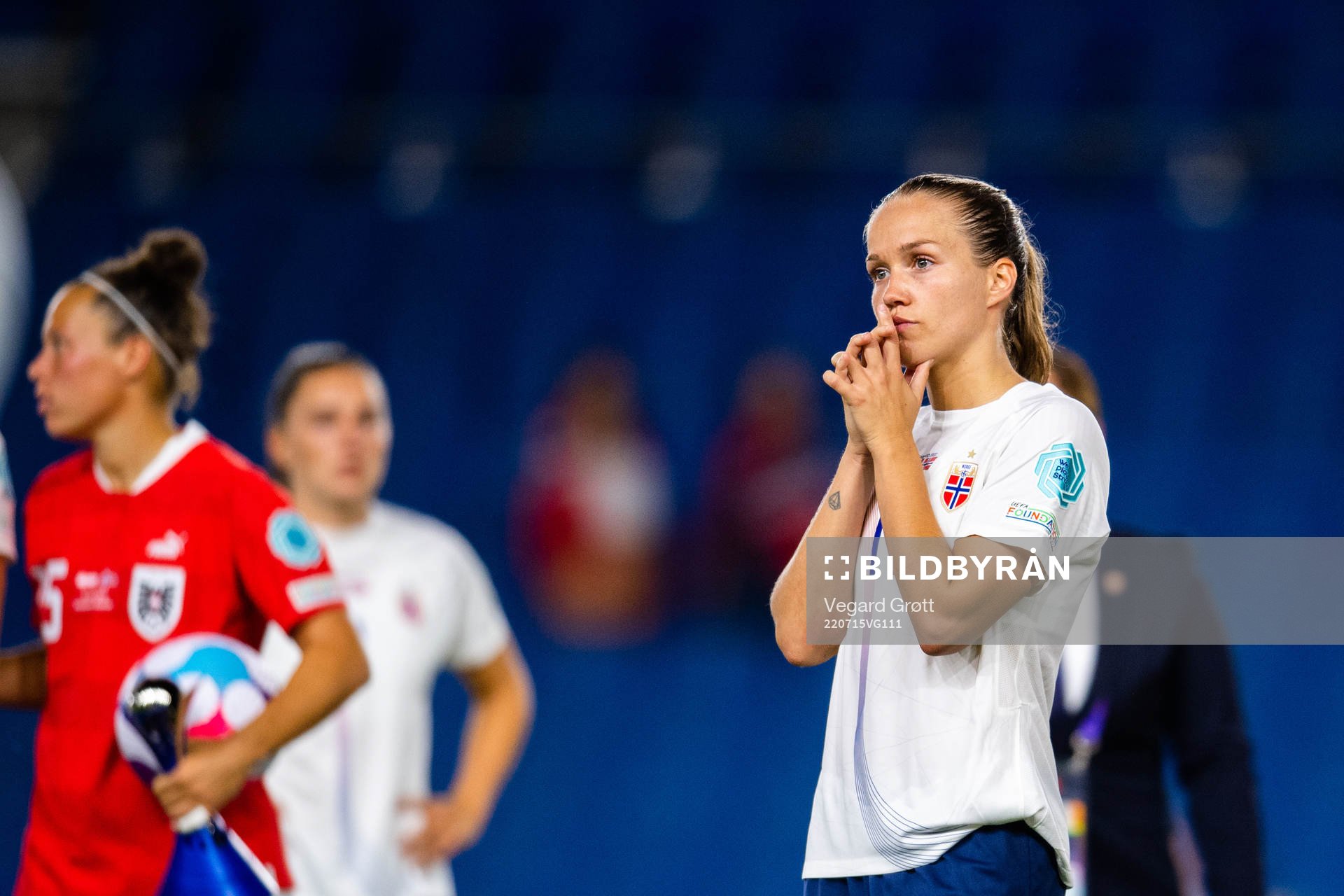 Guro Reiten of Norway looks dejected