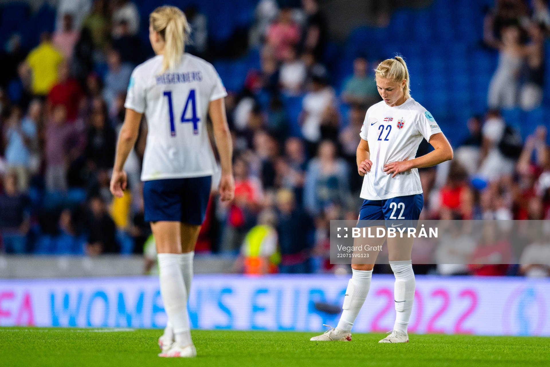 Sophie Roman Haug looks dejected
