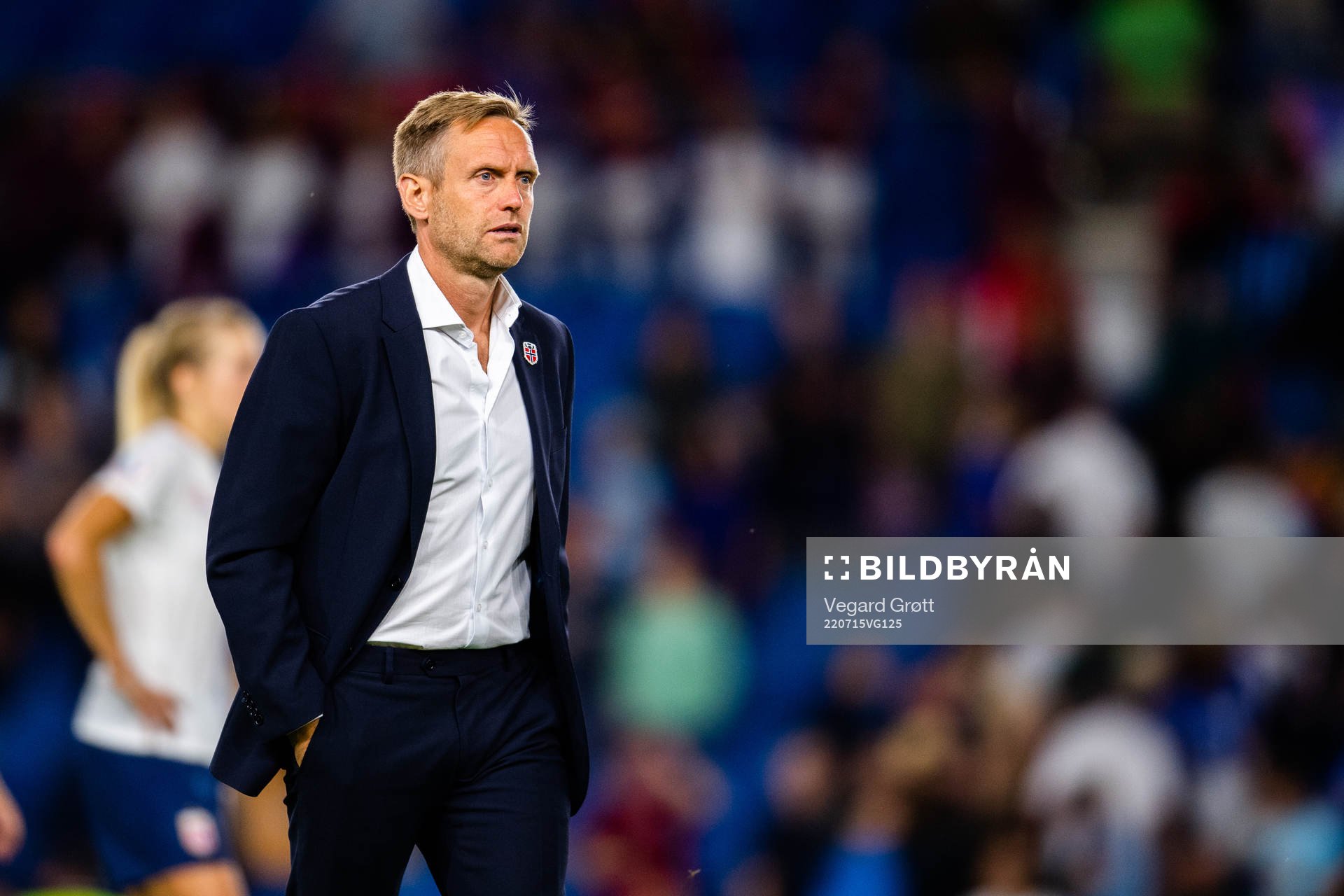Head coach Martin Sjögren of Norway looks dejected