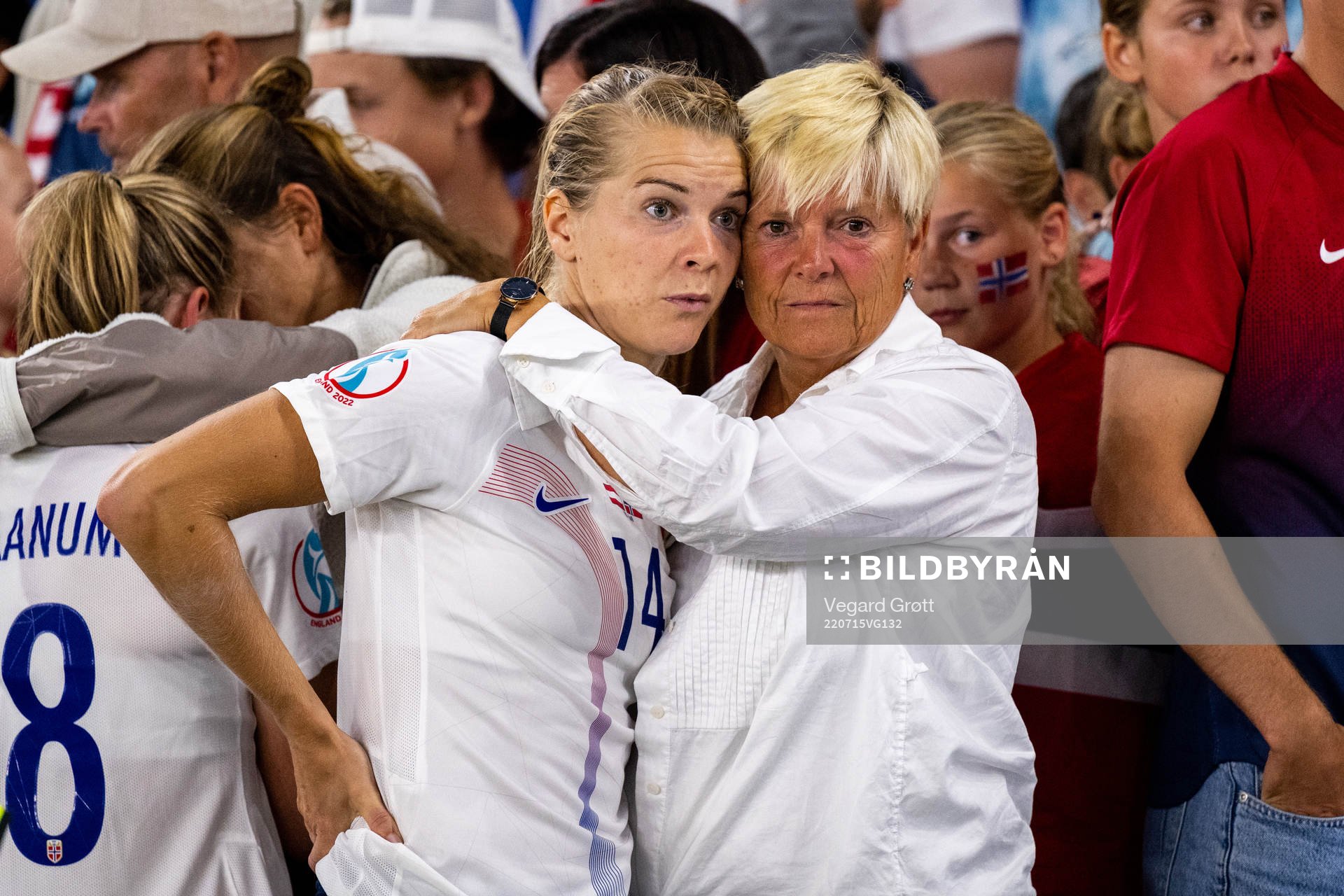 Ada Hegerberg of Norway and her mother Gerd Stolsmo