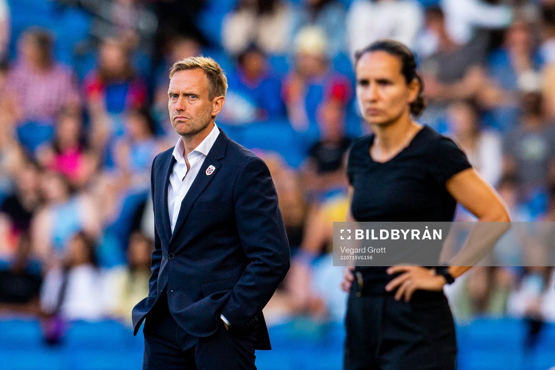 Martin Sjögren, head coach of Norway, and Irene Fuhrmann,