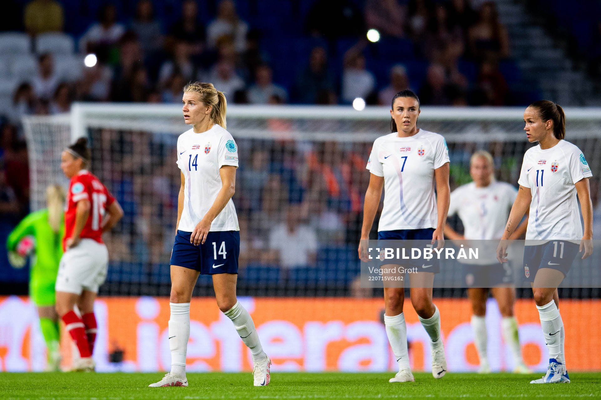 Ada Hegerberg, Ingrid Syrstad Engen and Guro Reiten of