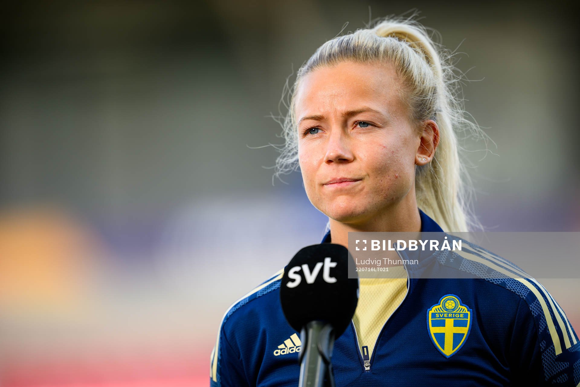 Hanna Glas of the Swedish women's national football team is