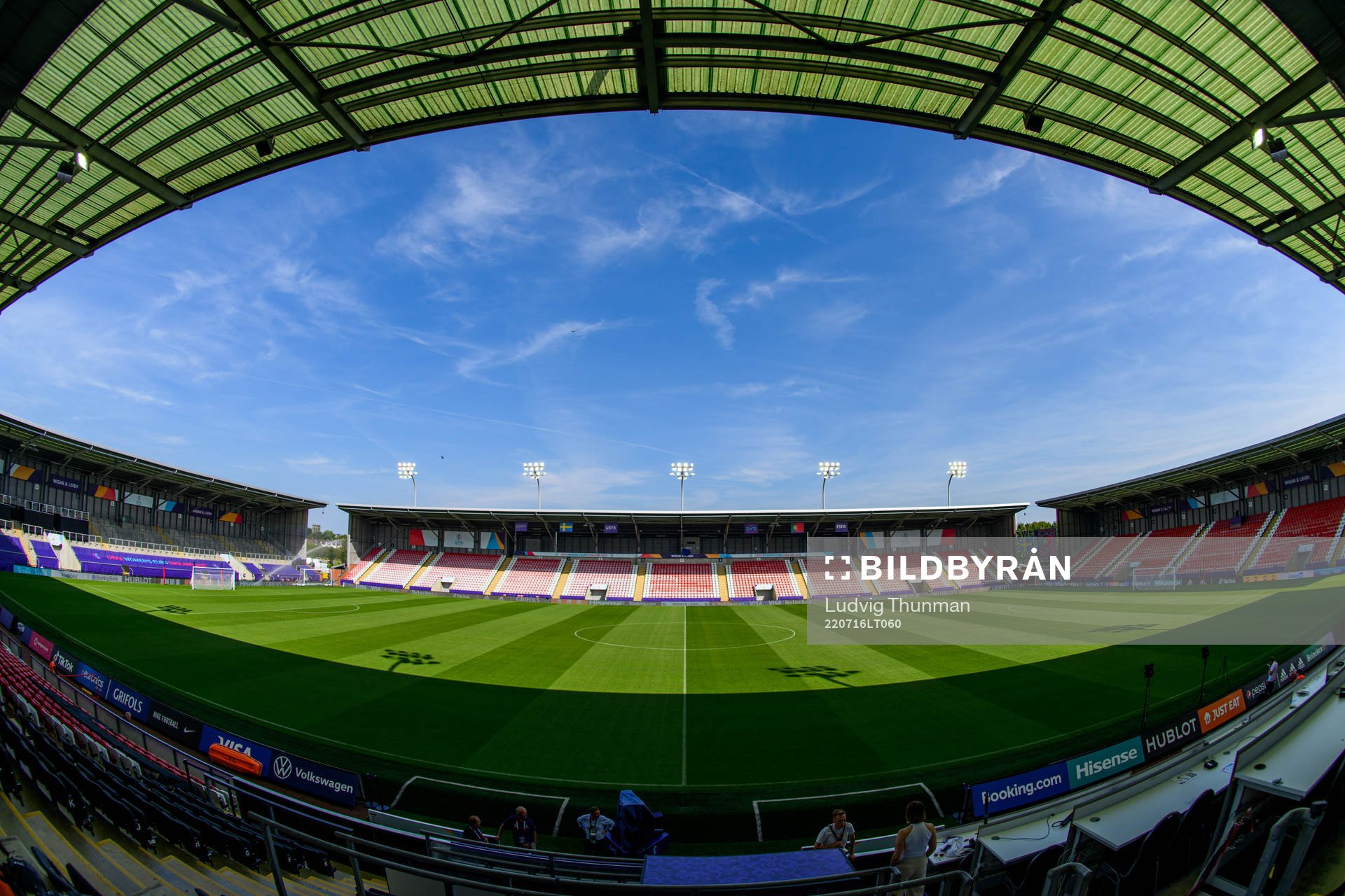 Interior view of Leigh Sports Village ahead of a press conference during the UEFA Women's Euro 2022 Championship on July 16, 2022 in Leigh.