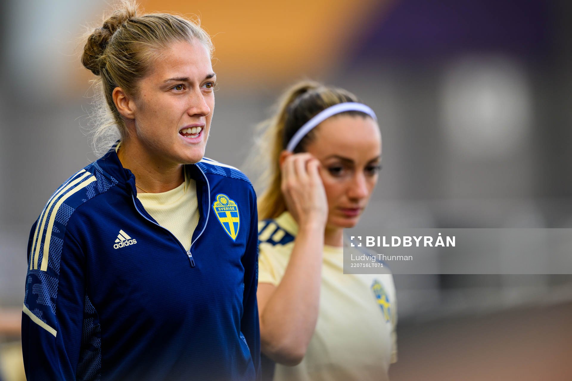 Filippa Angeldahl and Kosovare Asllani of the Swedish