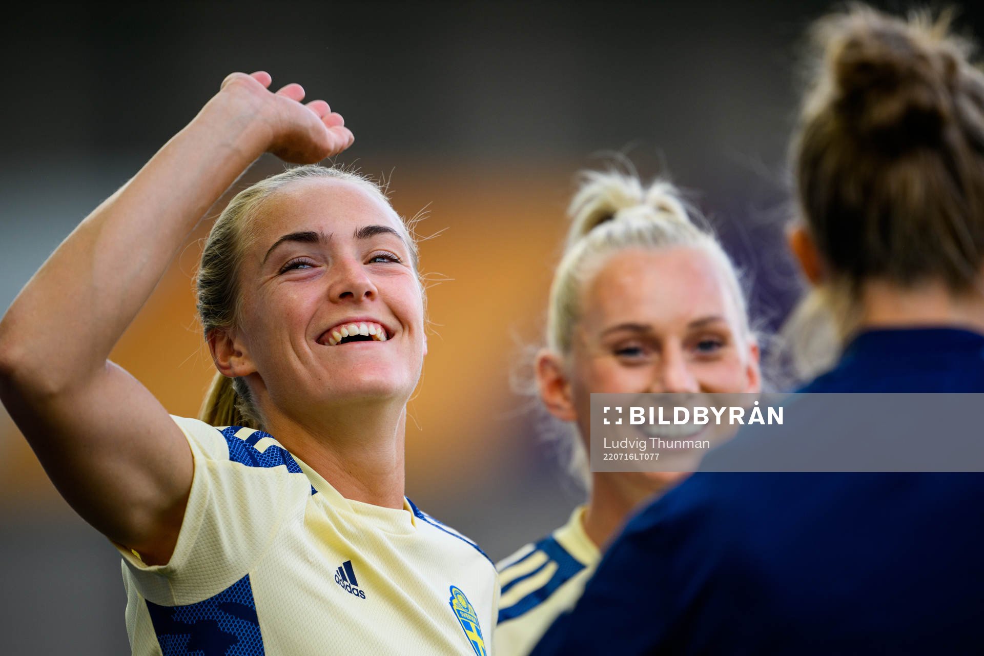 Magdalena Eriksson and Stina Blackstenius of the Swedish
