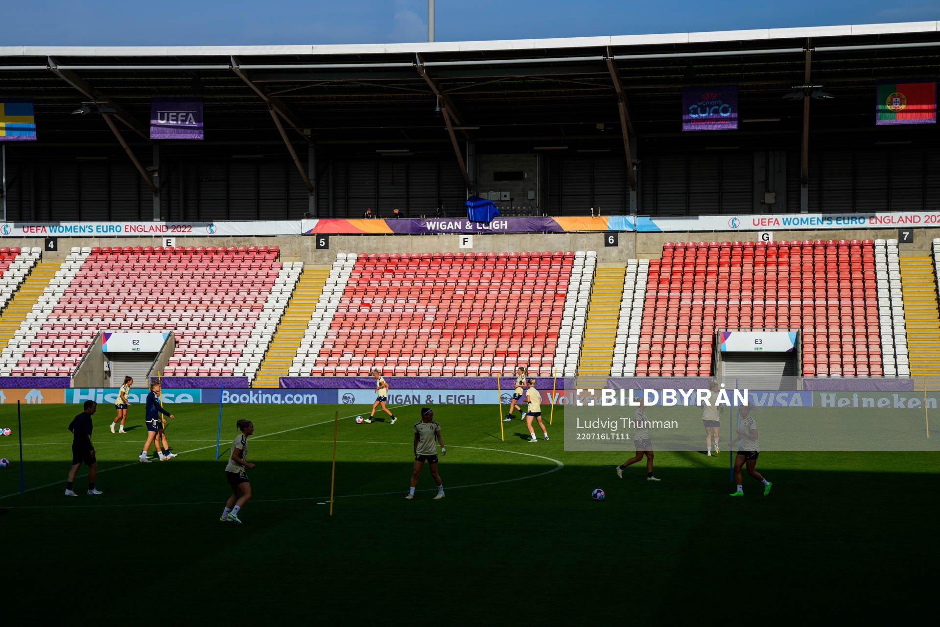 General view of the Swedish women's national football team