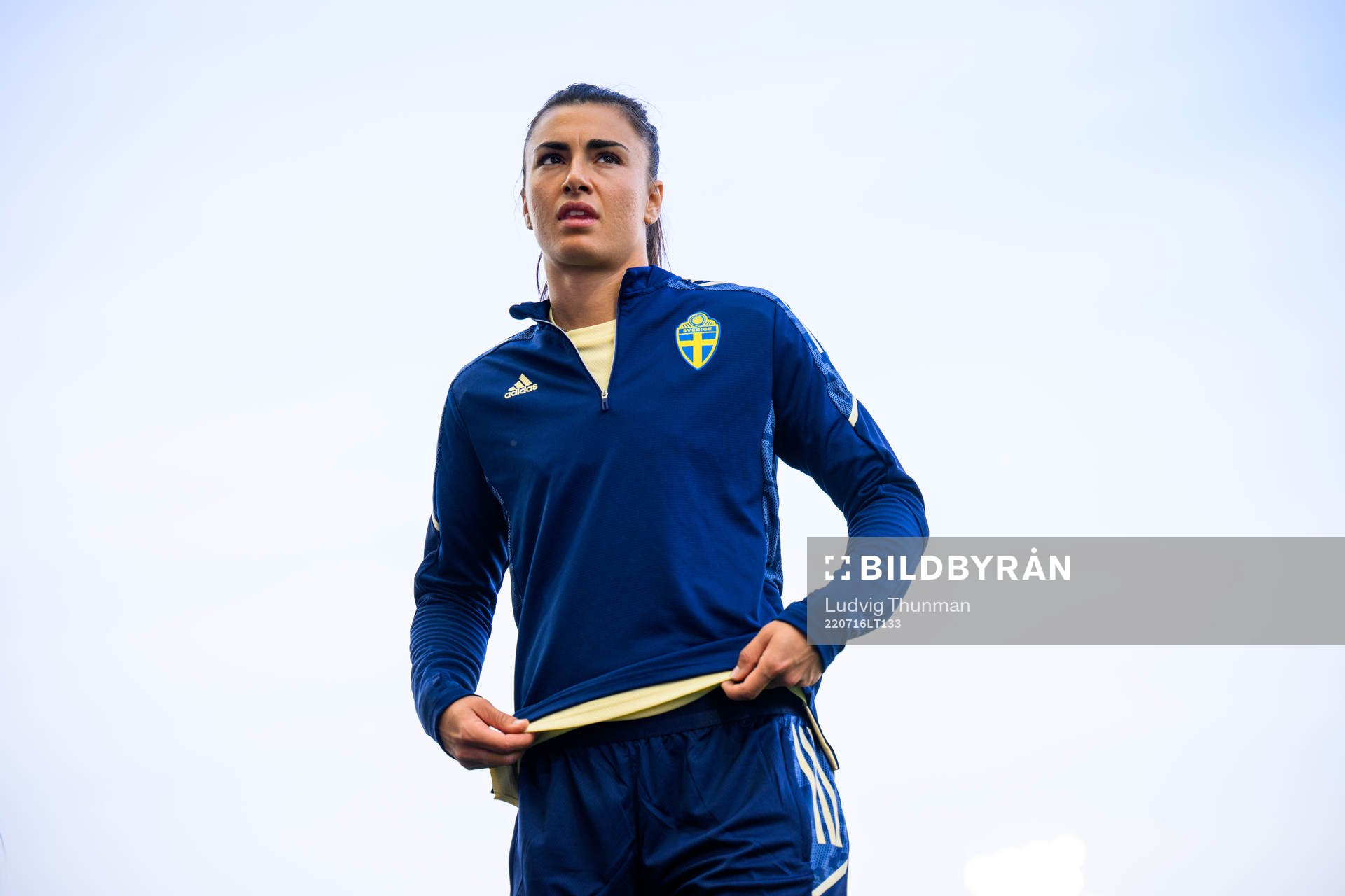 Goalkeeper Zecira Musovic of the Swedish women's national