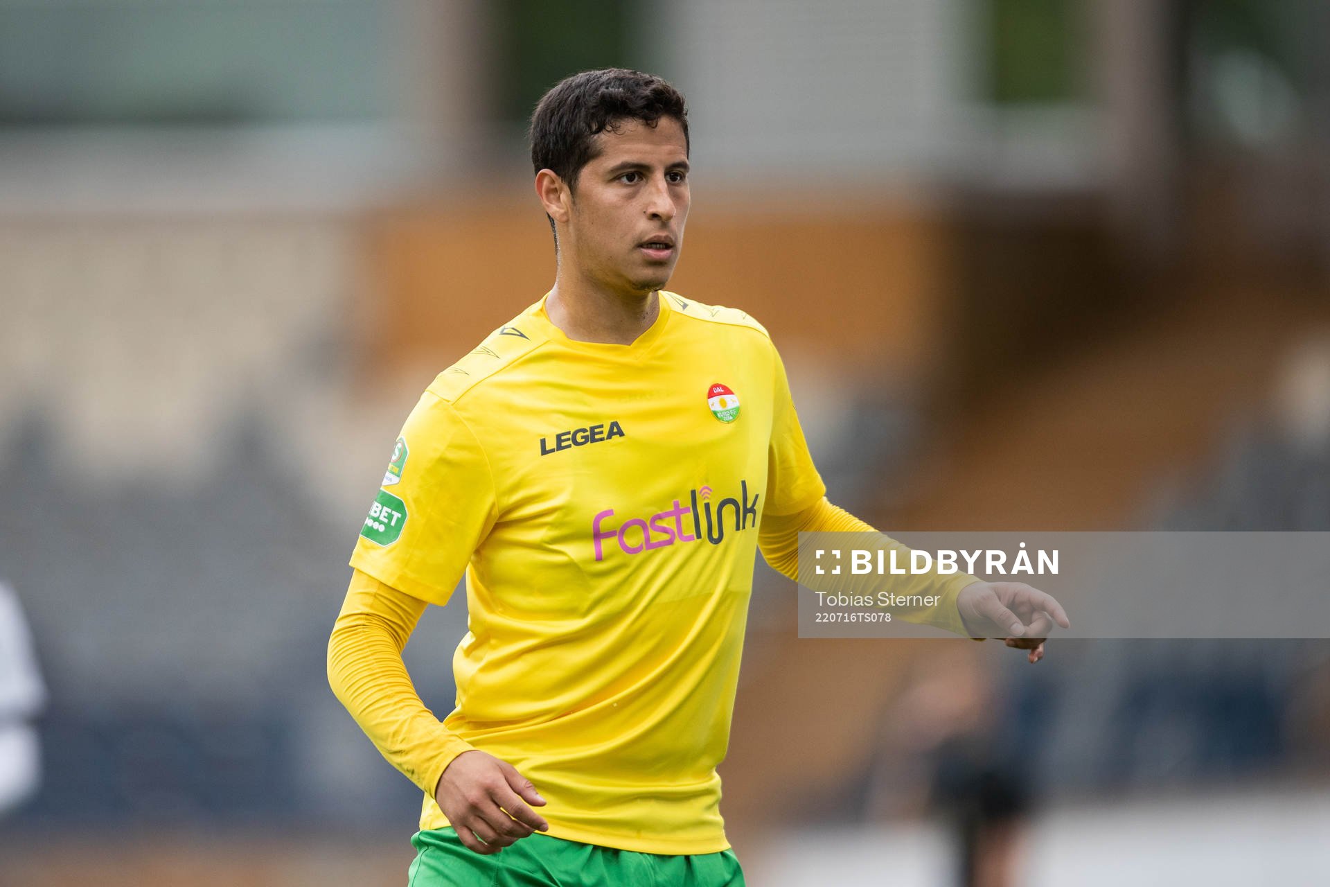 Dalkurds Ahmed Awad under fotbollsmatchen i Superettan mellan Dalkurd och Örebro den 16 juli 2022 i Uppsala. 